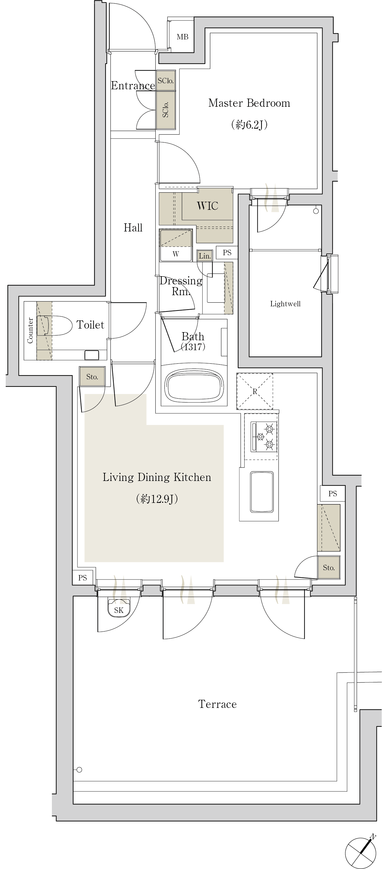 The Light Ggtype ライトウェルを採用した [光の邸]